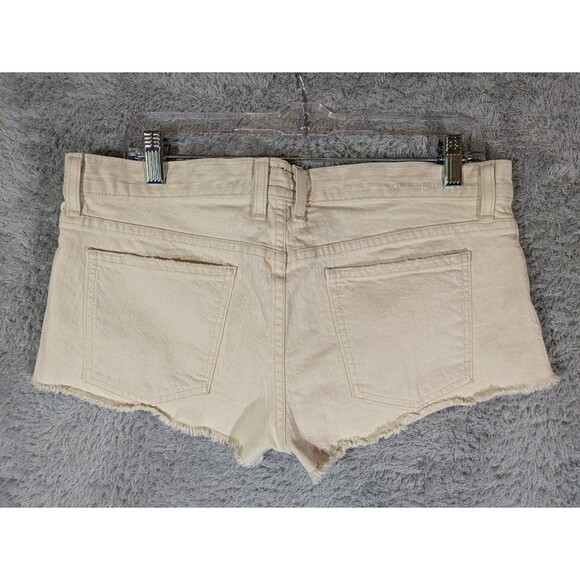 Current/Elliott 70s mini mini cutoff low rise shorts hippie cream frayed 27 - Picture 6 of 9